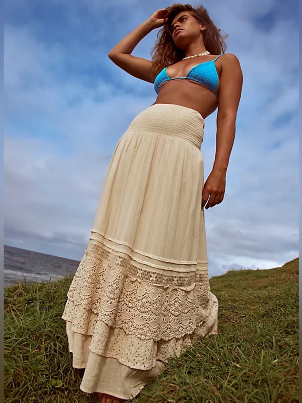 McKenzie Lace Convertible Maxi Skirt | Size XS